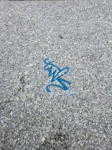 Graffiti-Entfernung vorher